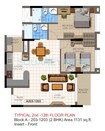 Supertech Micasa 2 BHK Layout