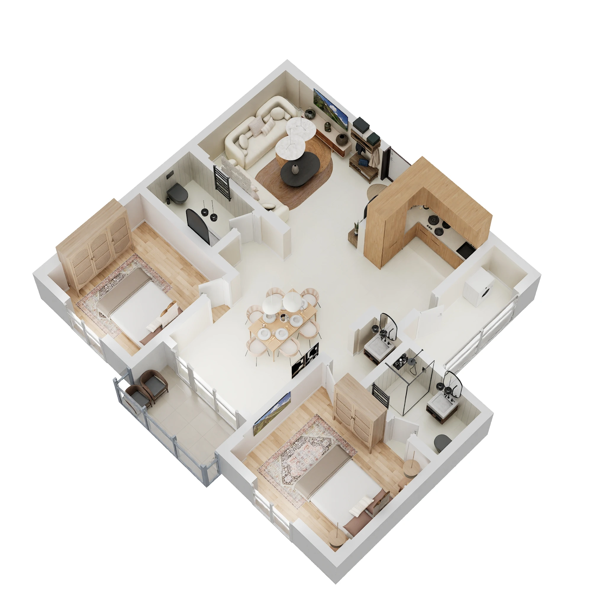 2 BHK 1216 Sq. Ft. Apartment in Surya Serene Skyline