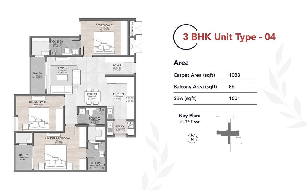 3 BHK 1601 Sq. Ft. Apartment in Suyug The 1