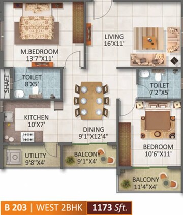  2 BHK Apartment at SV Legacy, Whitefield – for Rent