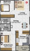 SVS Tiara 2 BHK Layout