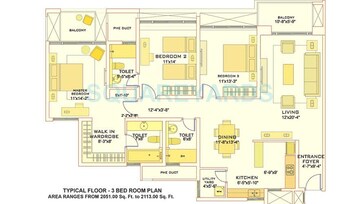  3 BHK Apartment at Tata Aquila Heights, Jalahalli – for Rent