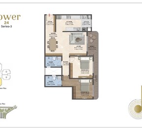 2 BHK 1380 Sq. Ft. Apartment in Tata Varnam