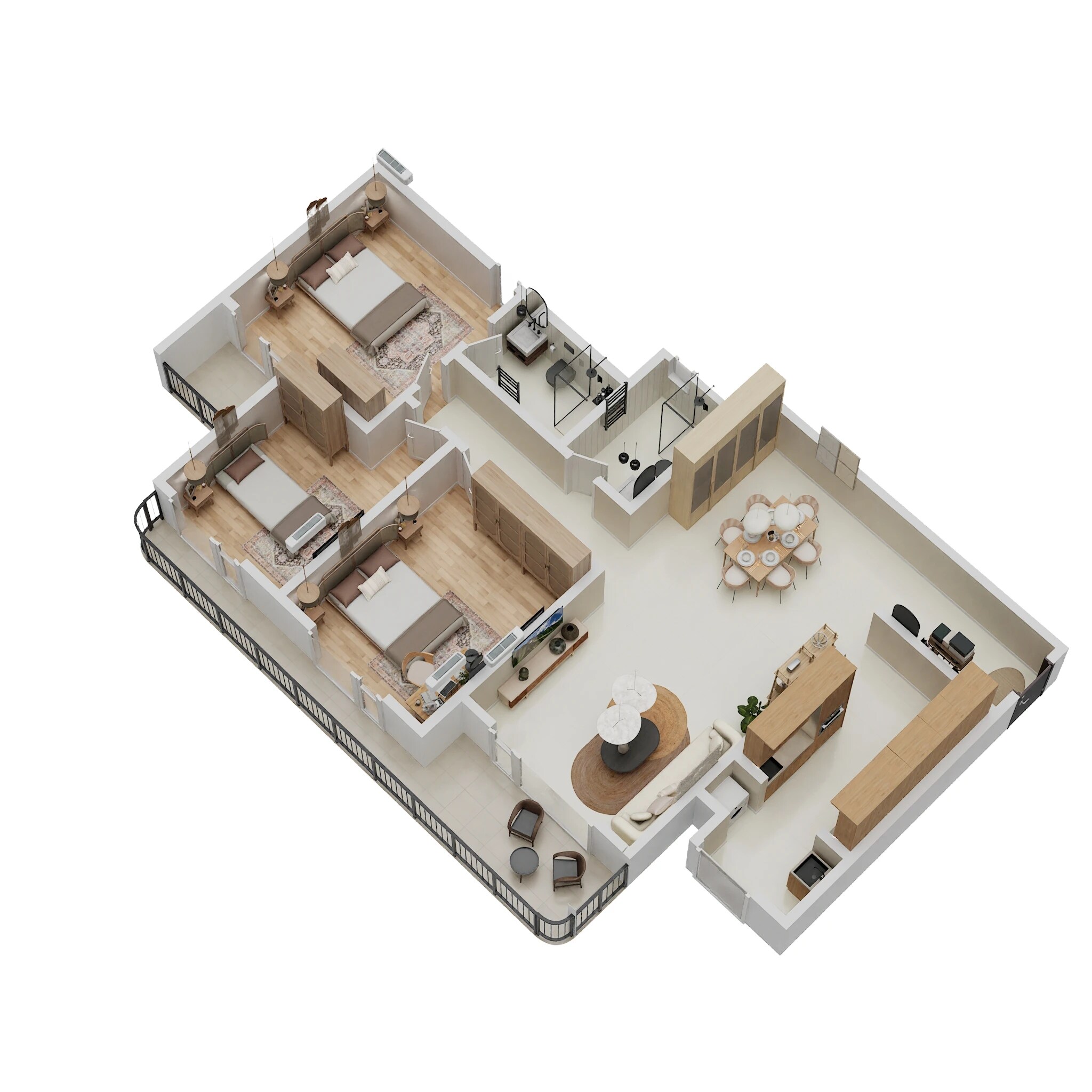 3 BHK 2061 Sq. Ft. Apartment