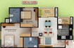 Golden Gate Commune 2 BHK Layout