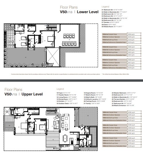 Floor plan of 4 BHK 5120 Sq. Ft. Villa in Total Environment After The Rain, Bangalore