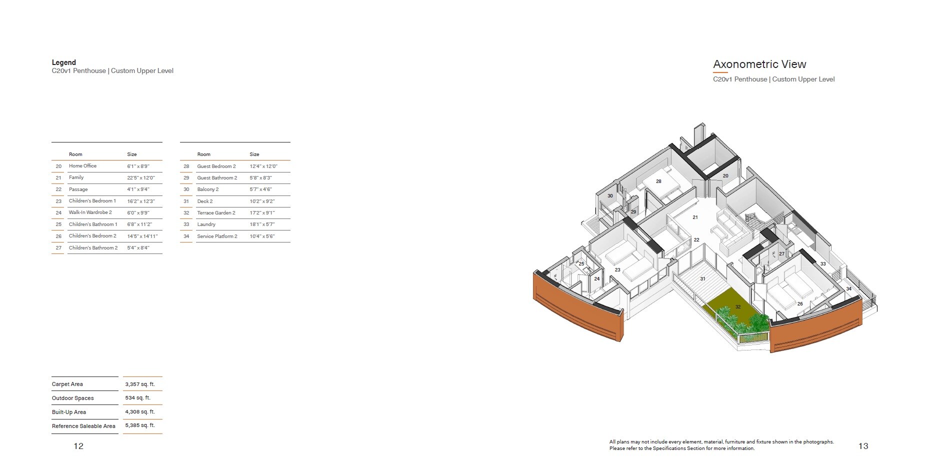 Floor plan of 5 BHK 5385 Sq. Ft. Penthouse in Total Environment Pursuit of a Radical Rhapsody, Bangalore