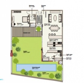 Floor plan of 3 BHK 5692 Sq. Ft. Apartment in Total Environment Van Goghs Garden, Bangalore