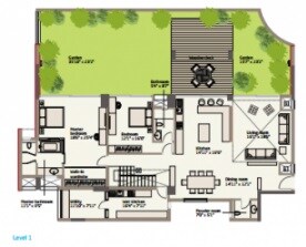 Floor plan of 4 BHK 5945 Sq. Ft. Apartment in Total Environment Van Goghs Garden, Bangalore