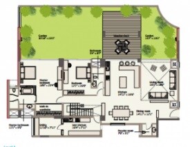 Floor plan of 4 BHK 7350 Sq. Ft. Apartment in Total Environment Van Goghs Garden, Bangalore