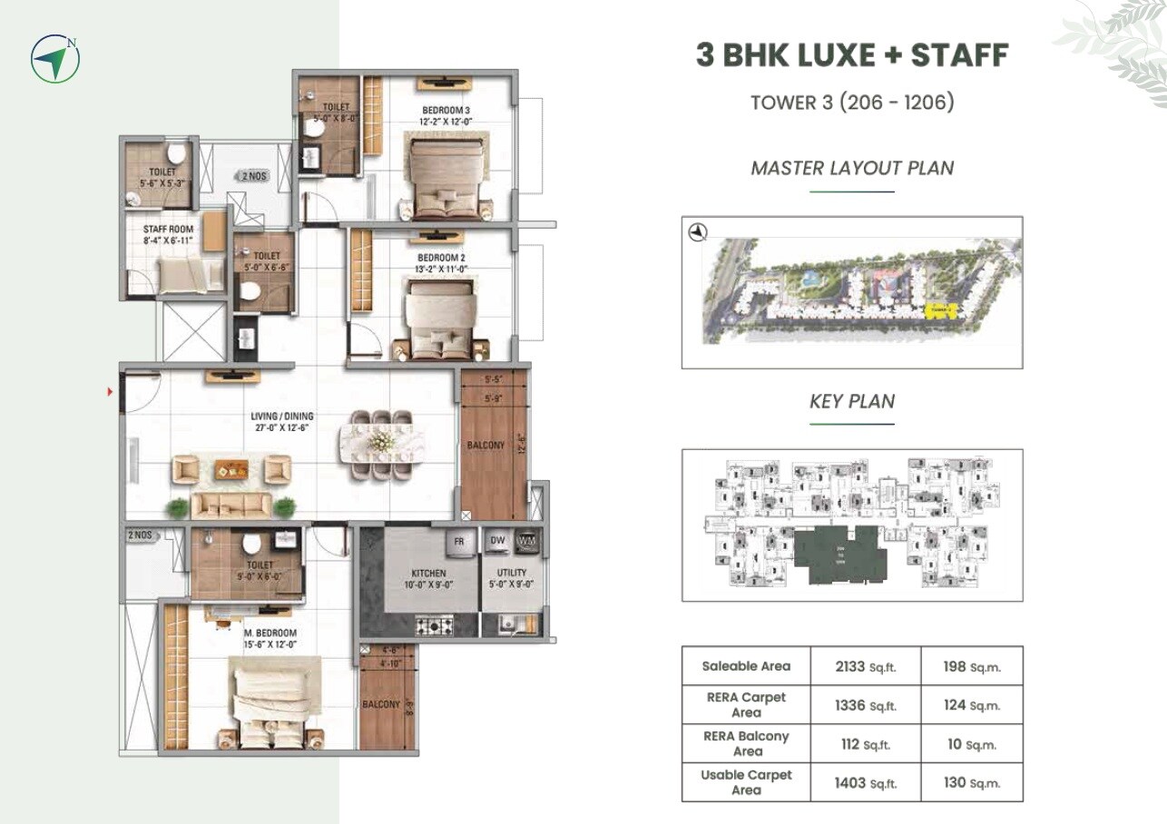 3 BHK 2123 Sq. Ft. Apartment