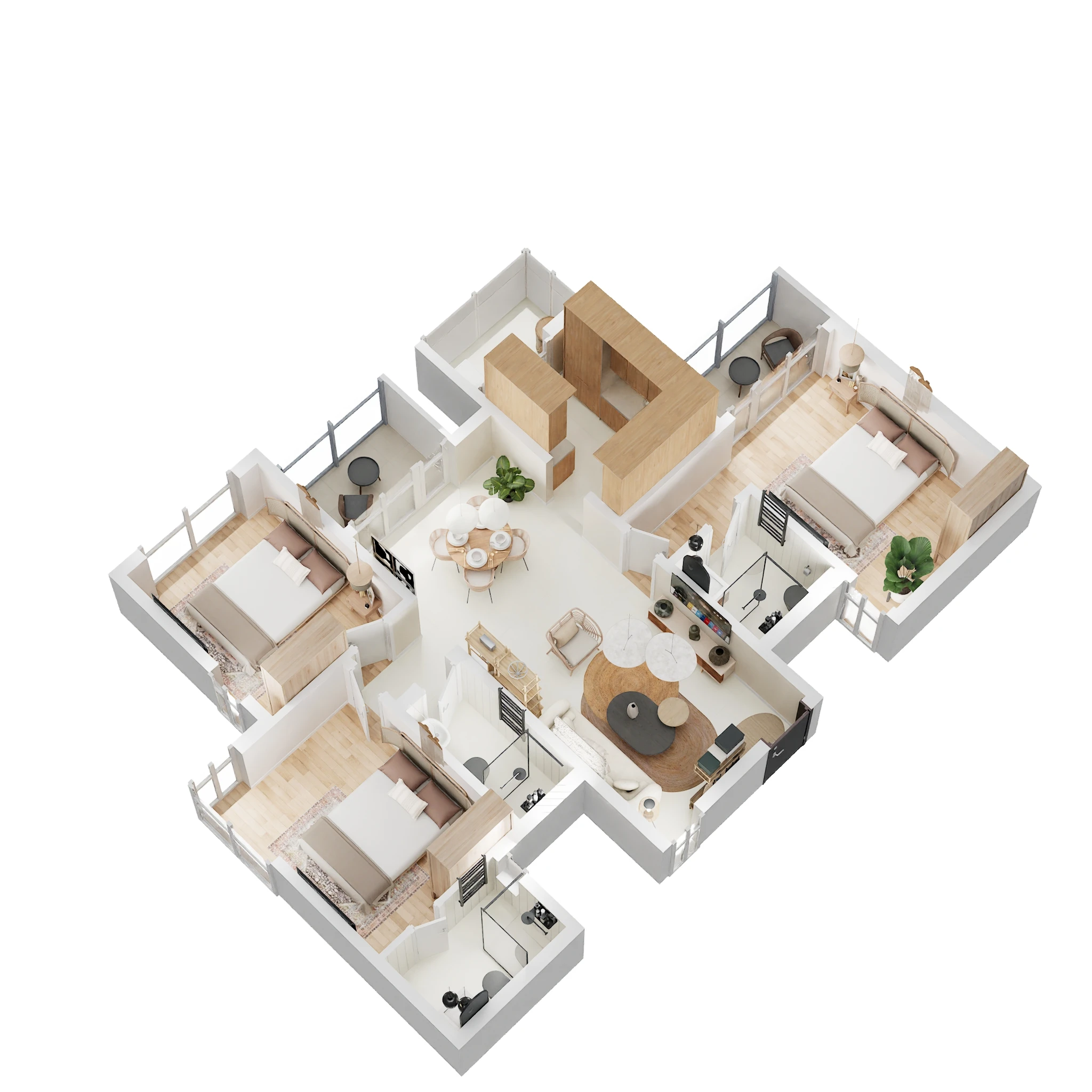 3 BHK 1499 Sq. Ft. Apartment in TVS Emerald Isle of Trees