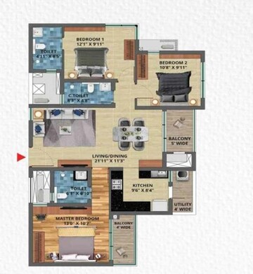  3 BHK Apartment at TVS Emerald Isle of Trees, Rachenahalli – for Sale