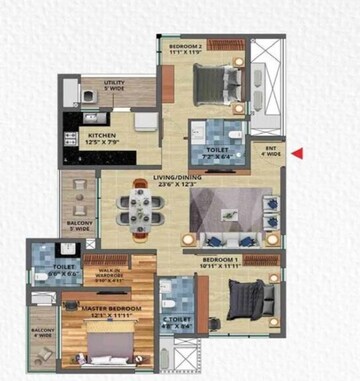  3 BHK Apartment at TVS Emerald Isle of Trees, Rachenahalli – for Sale