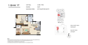  1 BHK Apartment at TVS Emerald Jardin, Singasandra – for Sale