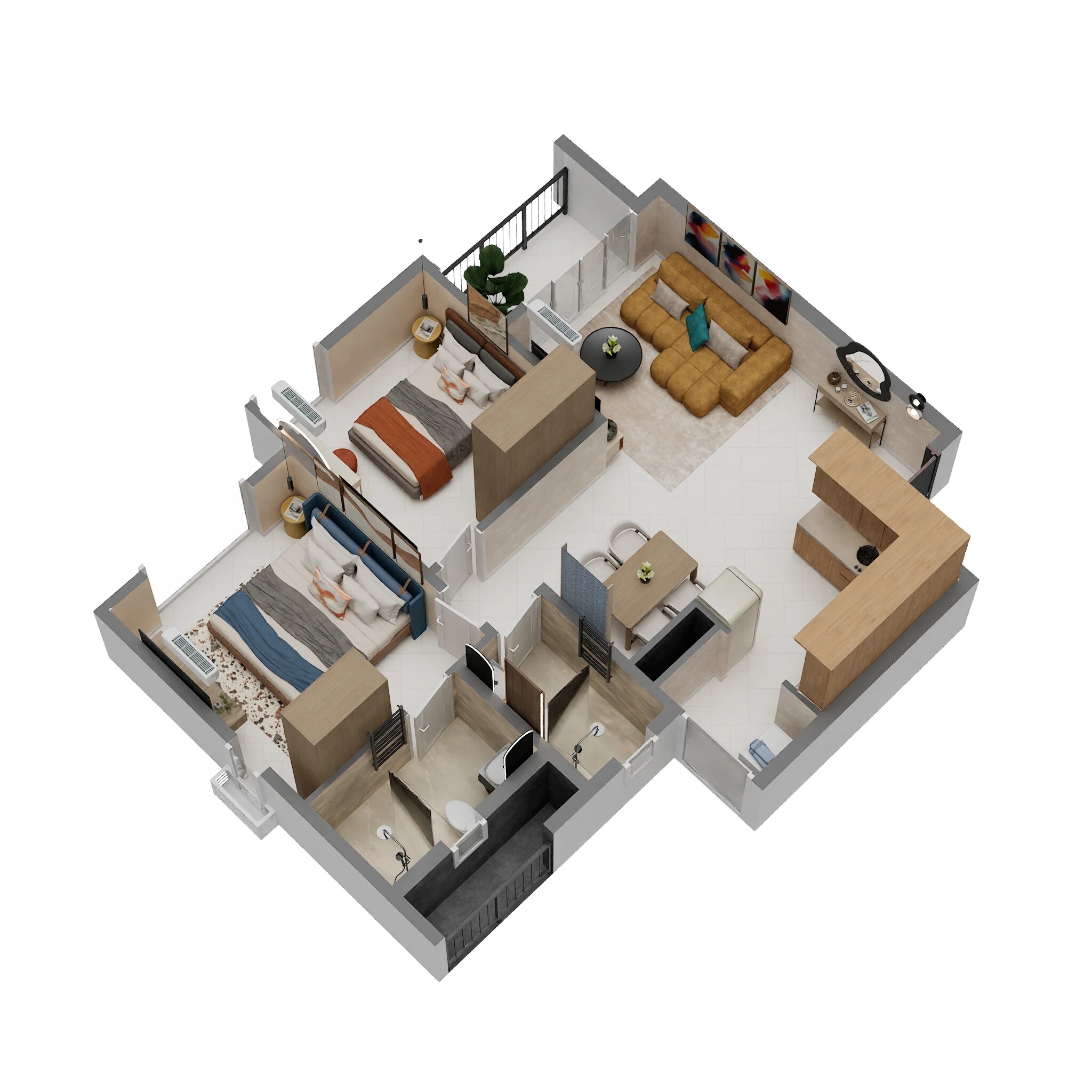 2 BHK 946 Sq. Ft. Apartment
