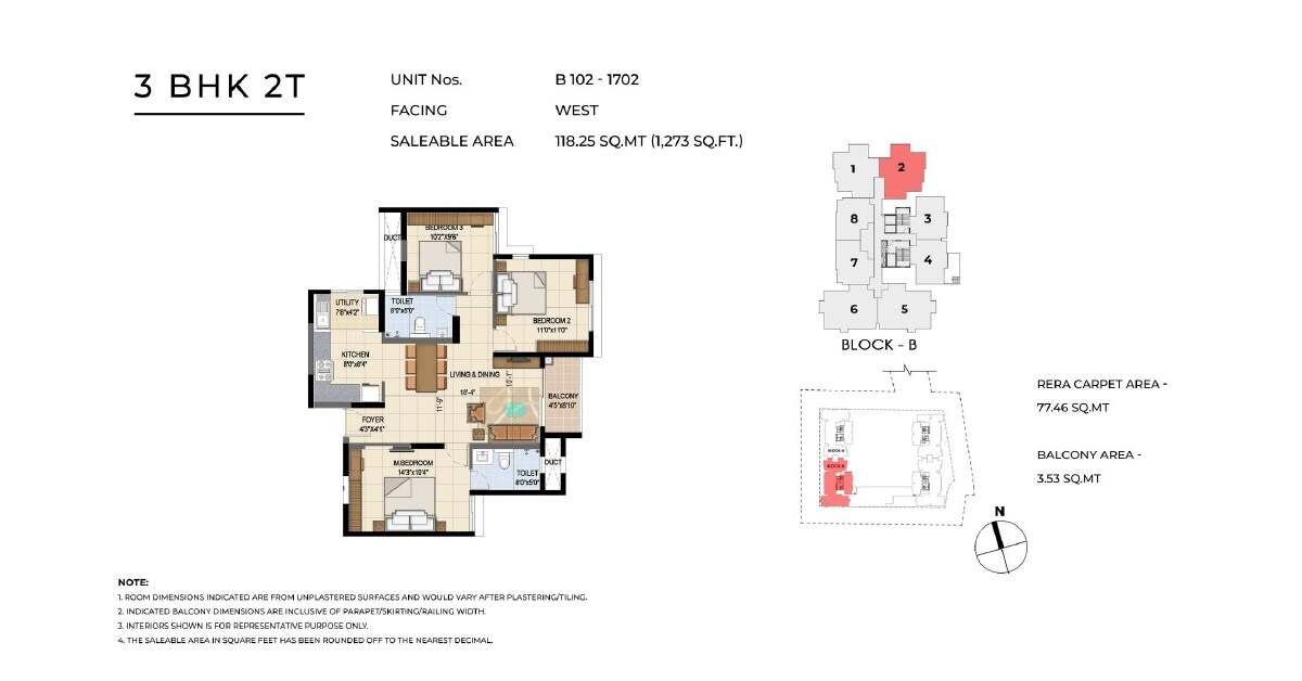  3 BHK Apartment at TVS Emerald Jardin, Singasandra – for Sale