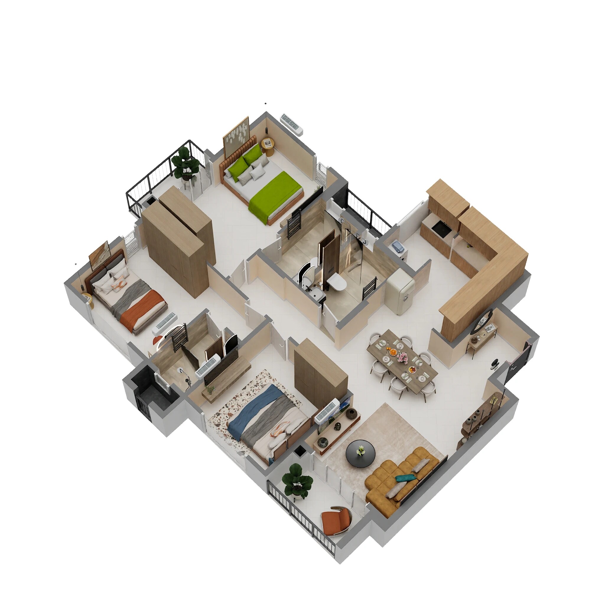3 BHK 1498 Sq. Ft. Apartment