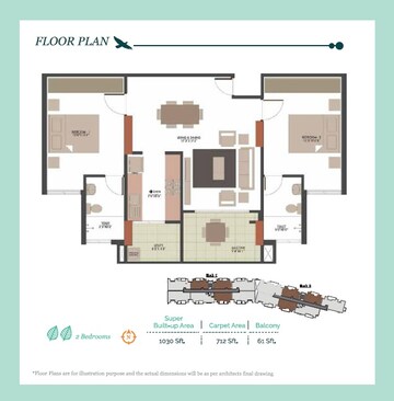 2 BHK Apartment at UKN The Belvedere, Devanahalli – for Rent