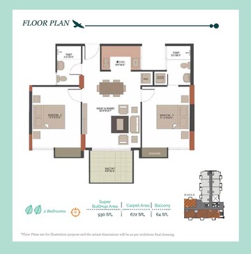  2 BHK Apartment at UKN The Belvedere, Devanahalli – for Rent