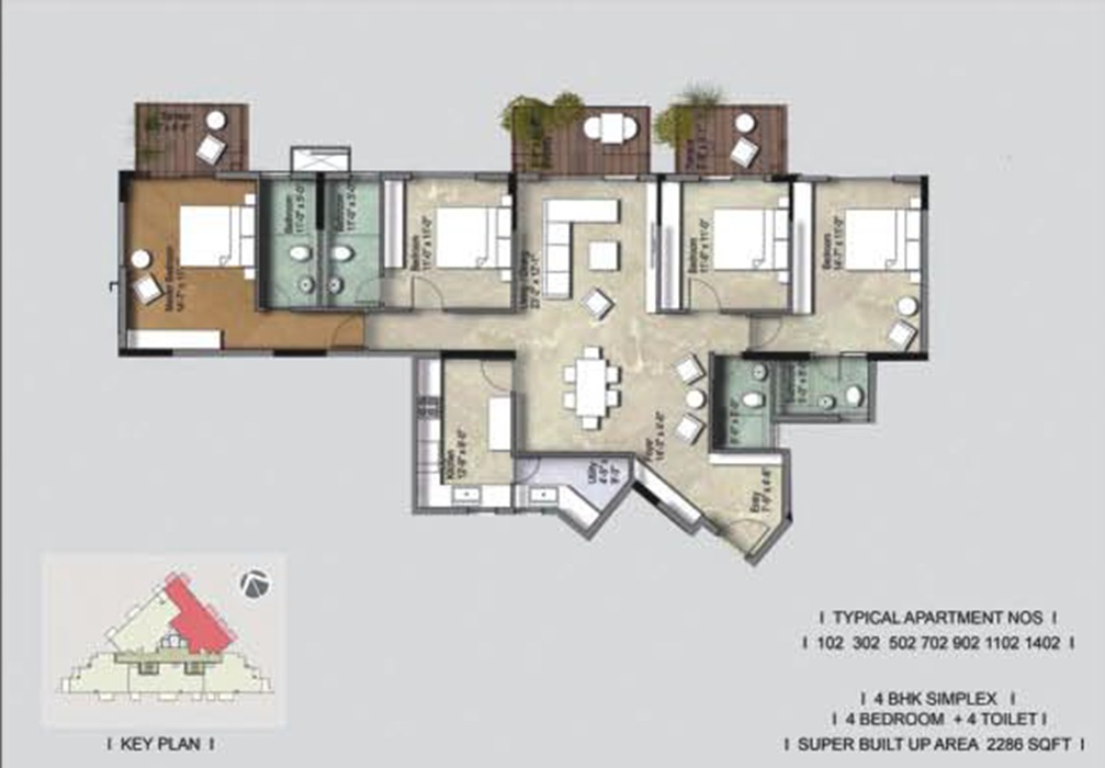unishire belvedere premia apartment 4 bhk 2286sqft 20252114142113