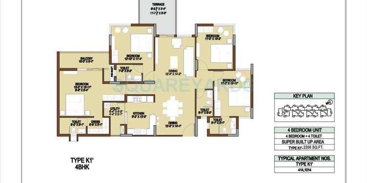 unishire terraza apartment 4bhk 2208sqft1