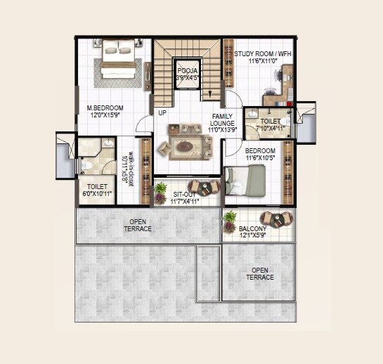 2 BHK 1205 Sq. Ft. Apartment