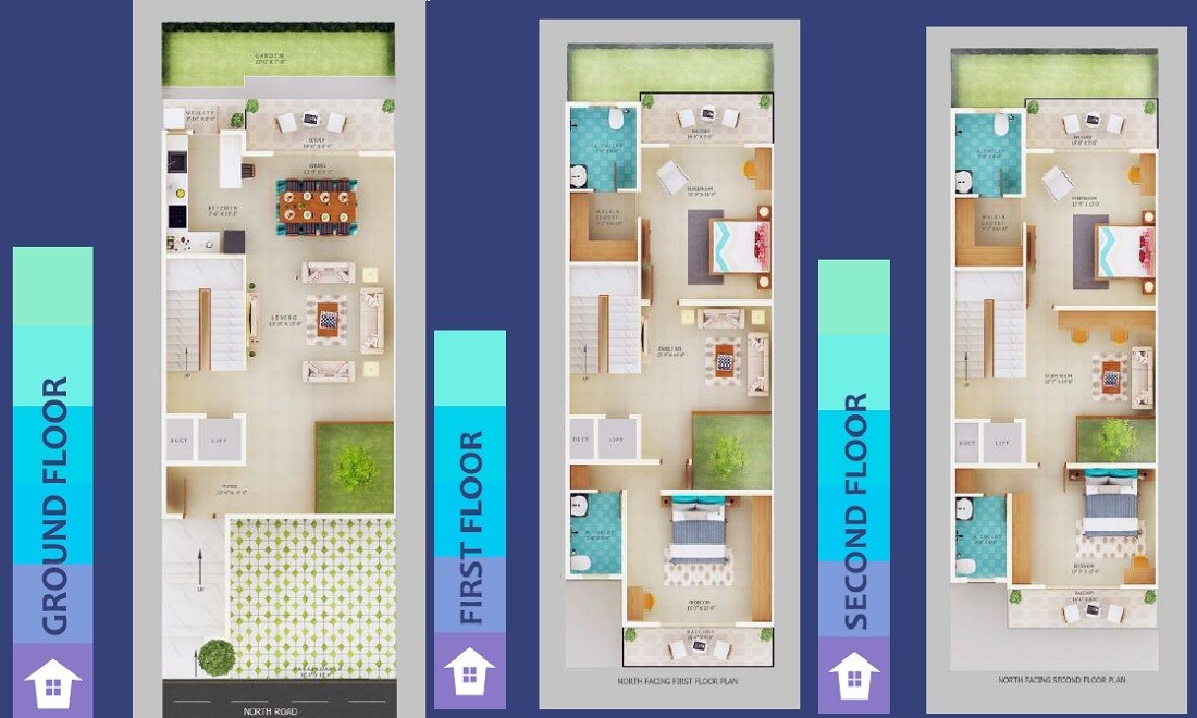 4 BHK 3325 Sq. Ft. Row House