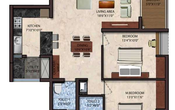 upscale golden lotus apartment 2 bhk 1139sqft 20201201141244