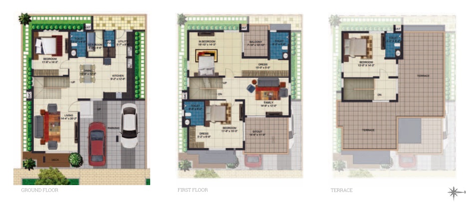 4 BHK 2723 Sq. Ft. Villa in Urban Serenity Row Houses