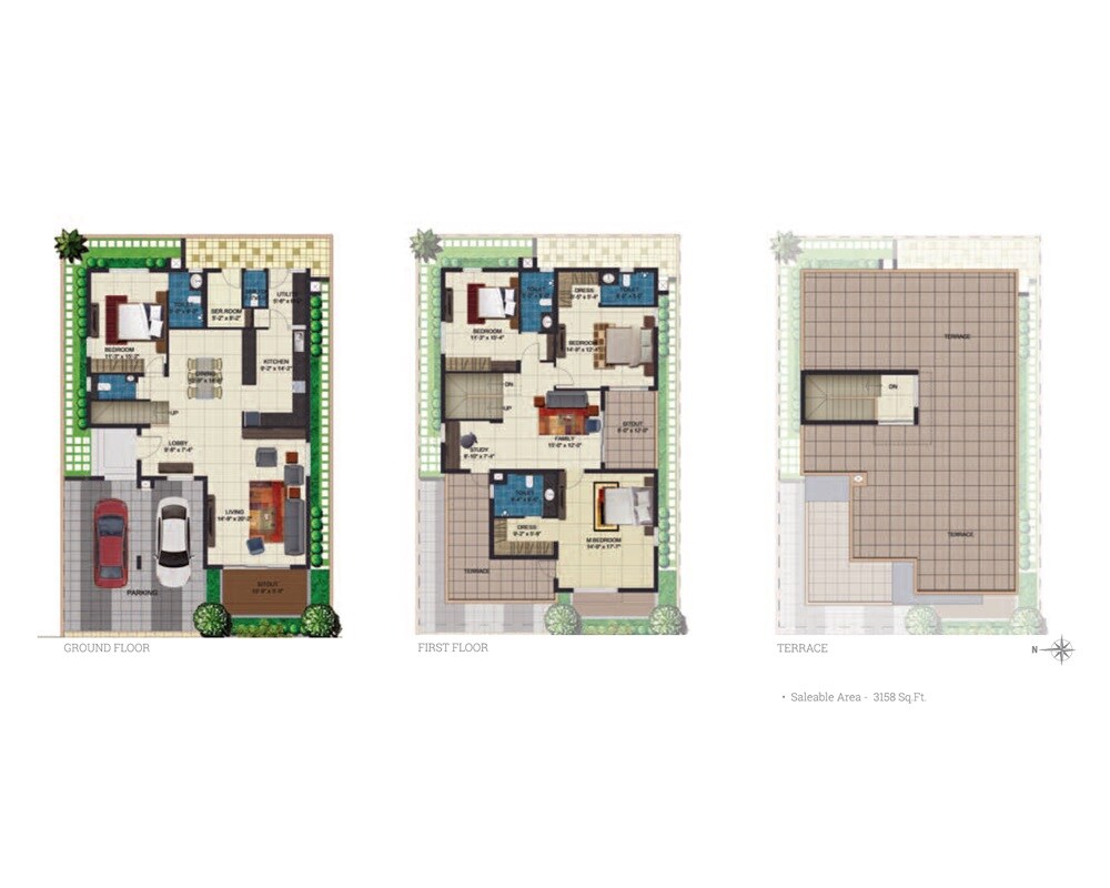 4 BHK 3158 Sq. Ft. Villa