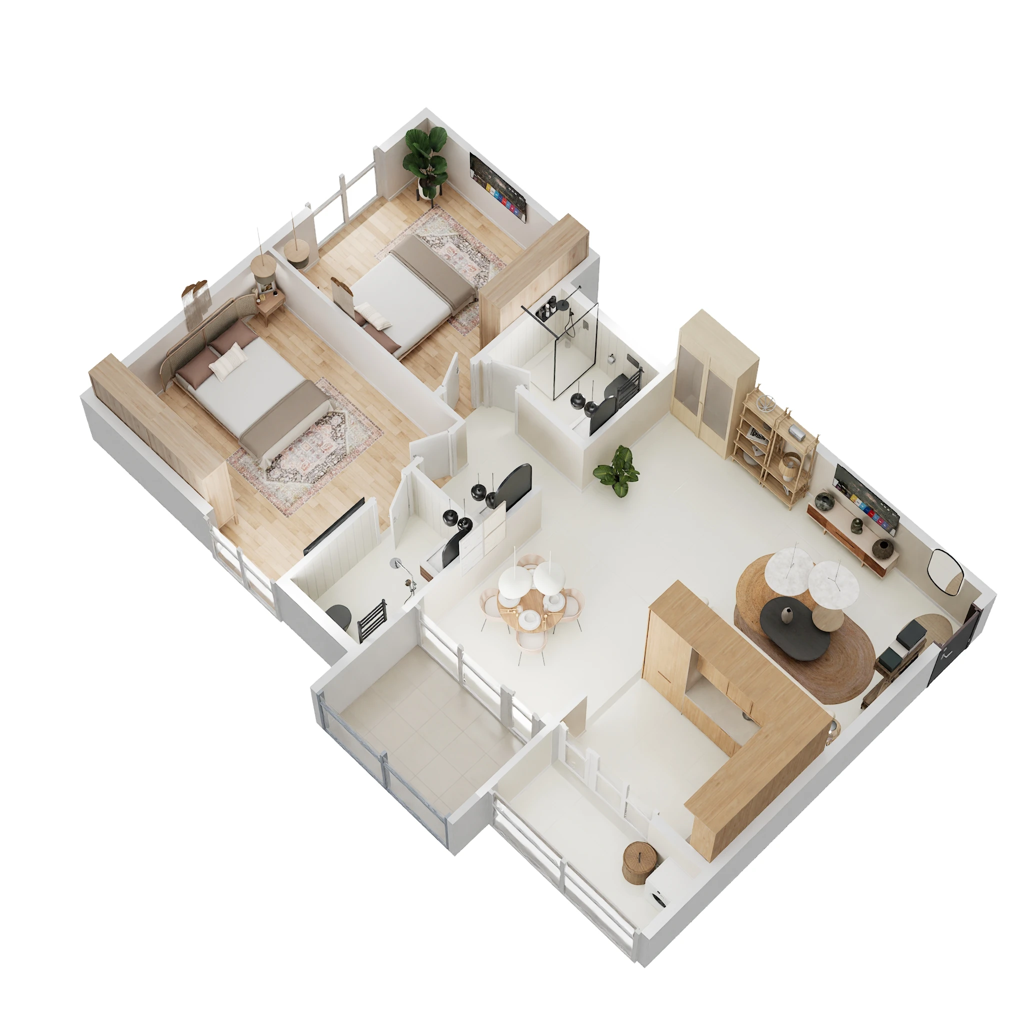 2 BHK 1280 Sq. Ft. Apartment in V2 Vajra Elegance
