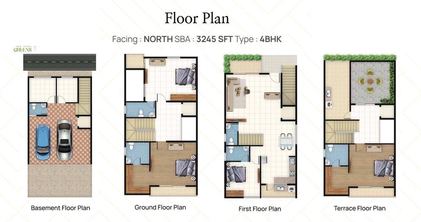 4 BHK 3245 Sq. Ft. Villa