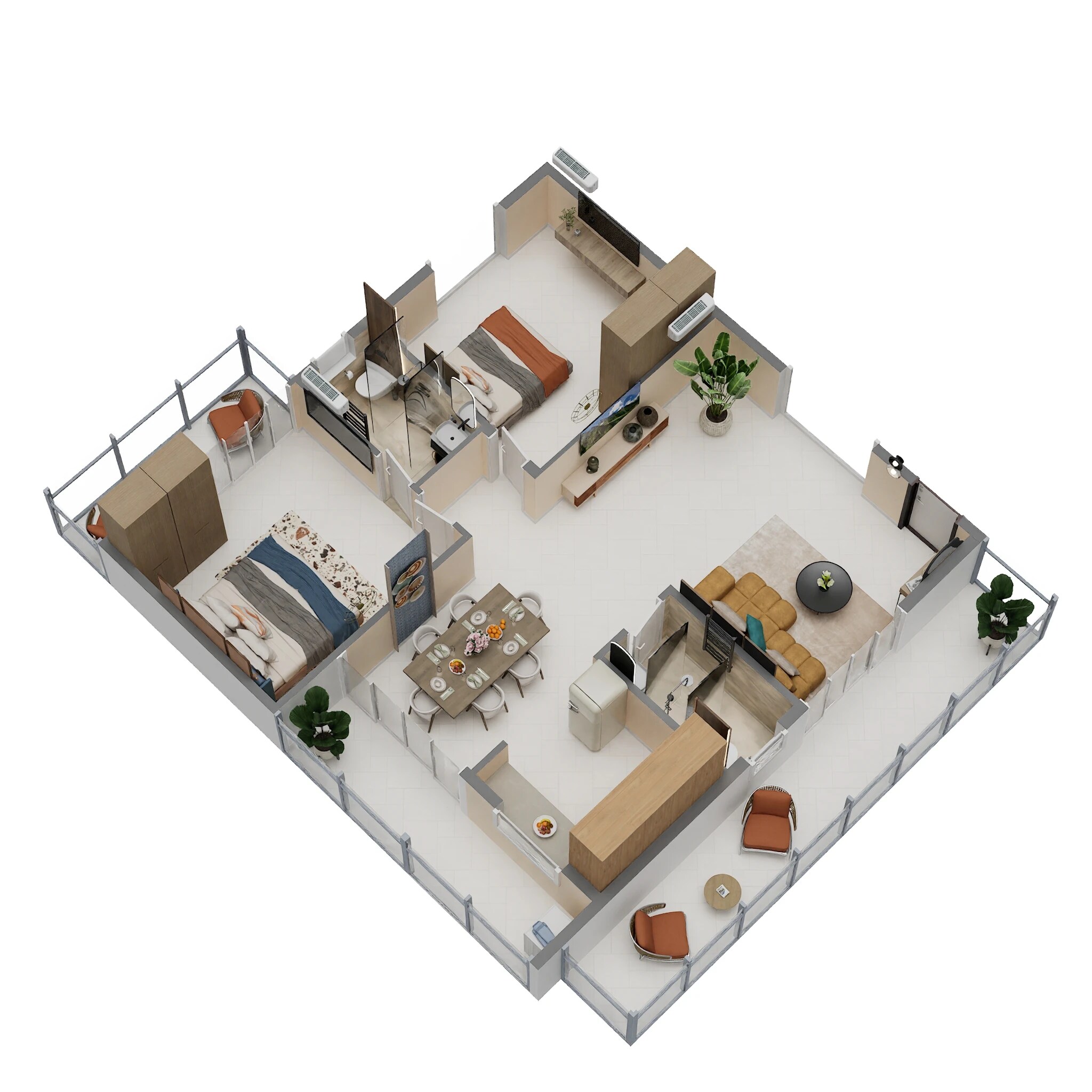 2 BHK 1185 Sq. Ft. Apartment