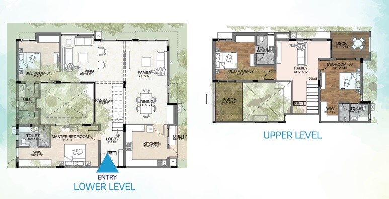 Floor plan of 4 BHK 3147 Sq. Ft. Apartment in Vaishnavi Rhapsody, Bangalore