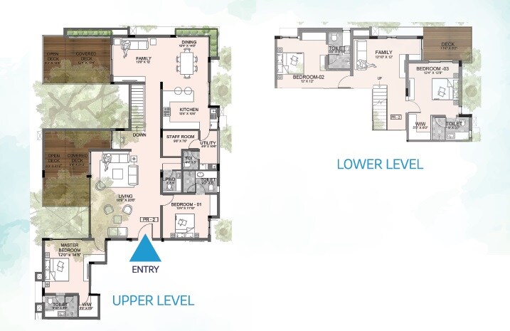 Floor plan of 4 BHK 4020 Sq. Ft. Apartment in Vaishnavi Rhapsody, Bangalore