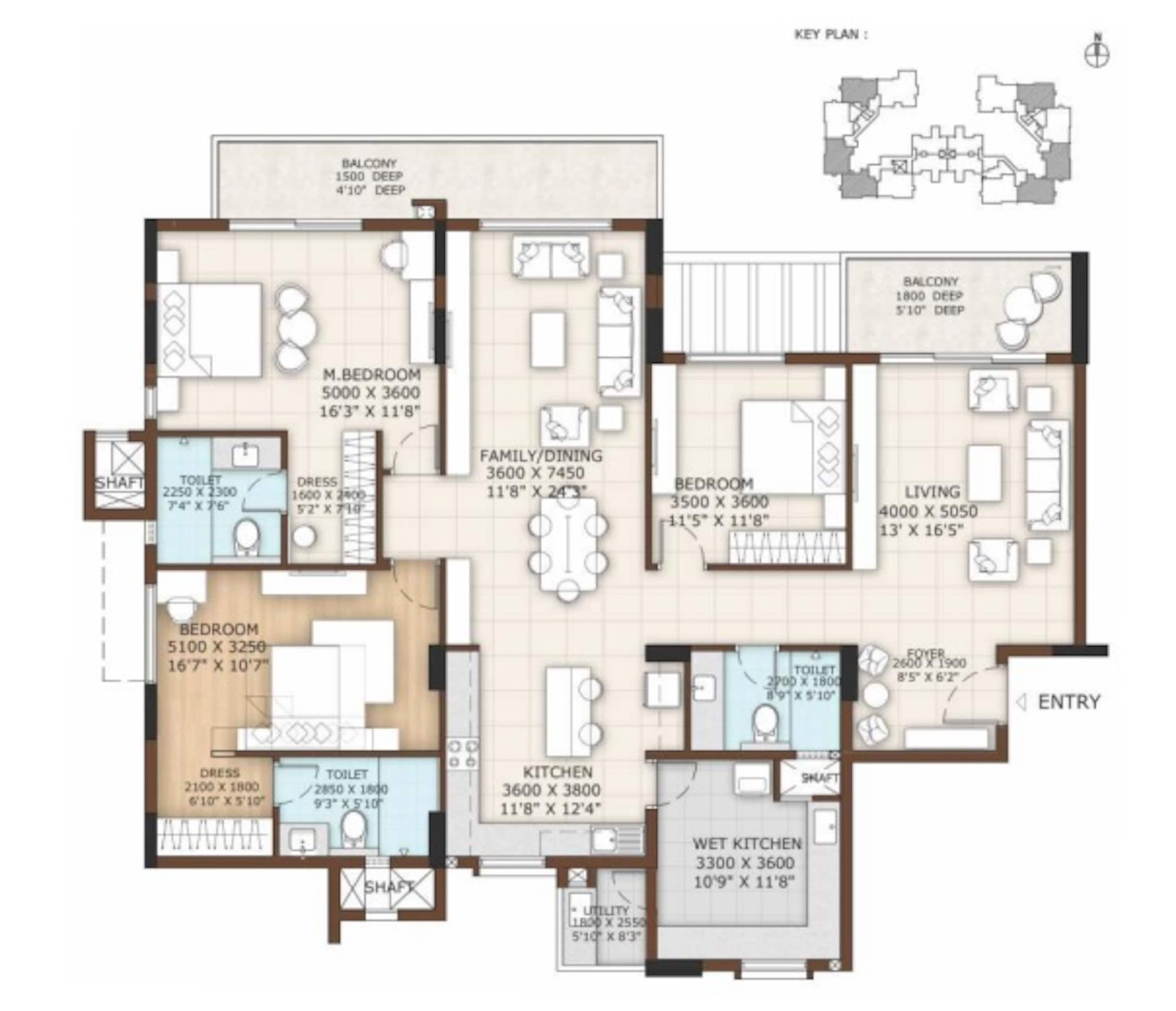 vajram tiara apartment 3bhk st 2796sqft 61