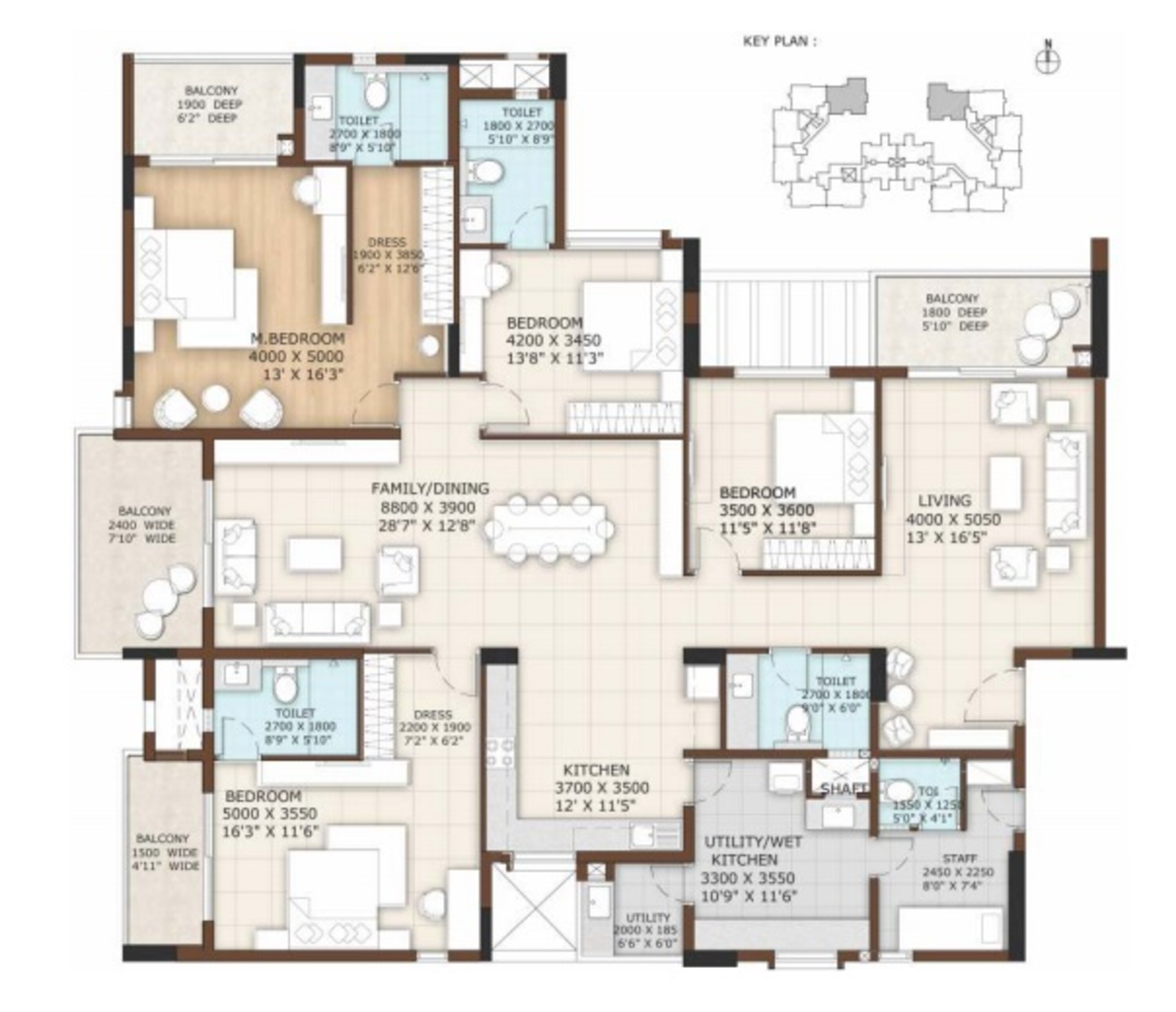 vajram tiara apartment 4bhk st 3450sqft 61