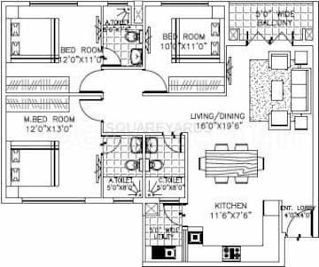  3 BHK Apartment at Valmark Orchard Square, Jp Nagar – for Sale