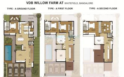 Floor plan of 4 BHK 4285 Sq. Ft. Apartment in Value Designbuild Willow Farm, Bangalore