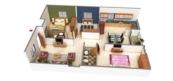 3 BHK 1430 Sq. Ft. Apartment