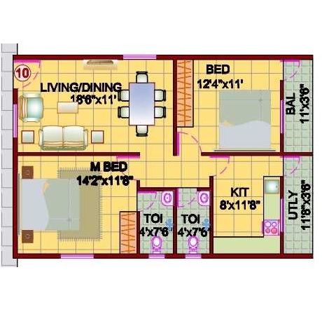 Vasavi Green Plam 2 BHK Layout