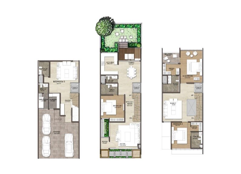 Floor plan of 4 BHK 3421 Sq. Ft. Villa in Vaswani Bellevue, Bangalore
