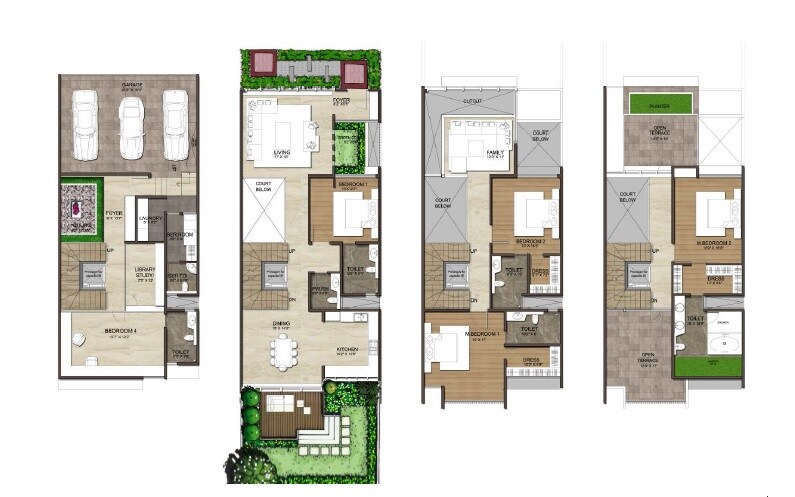 Floor plan of 5 BHK 4670 Sq. Ft. Villa in Vaswani Bellevue, Bangalore