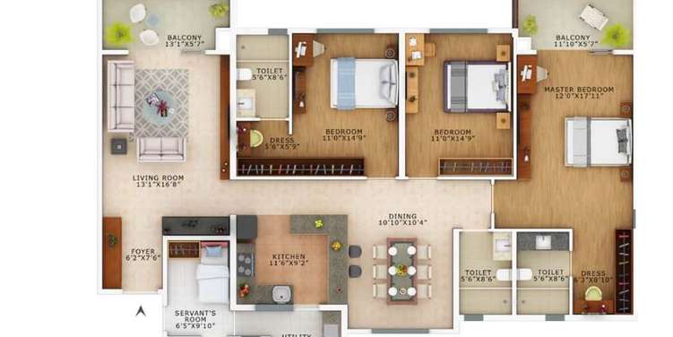 vaswani exquisite apartment 3bhk sq 2280sqft 1