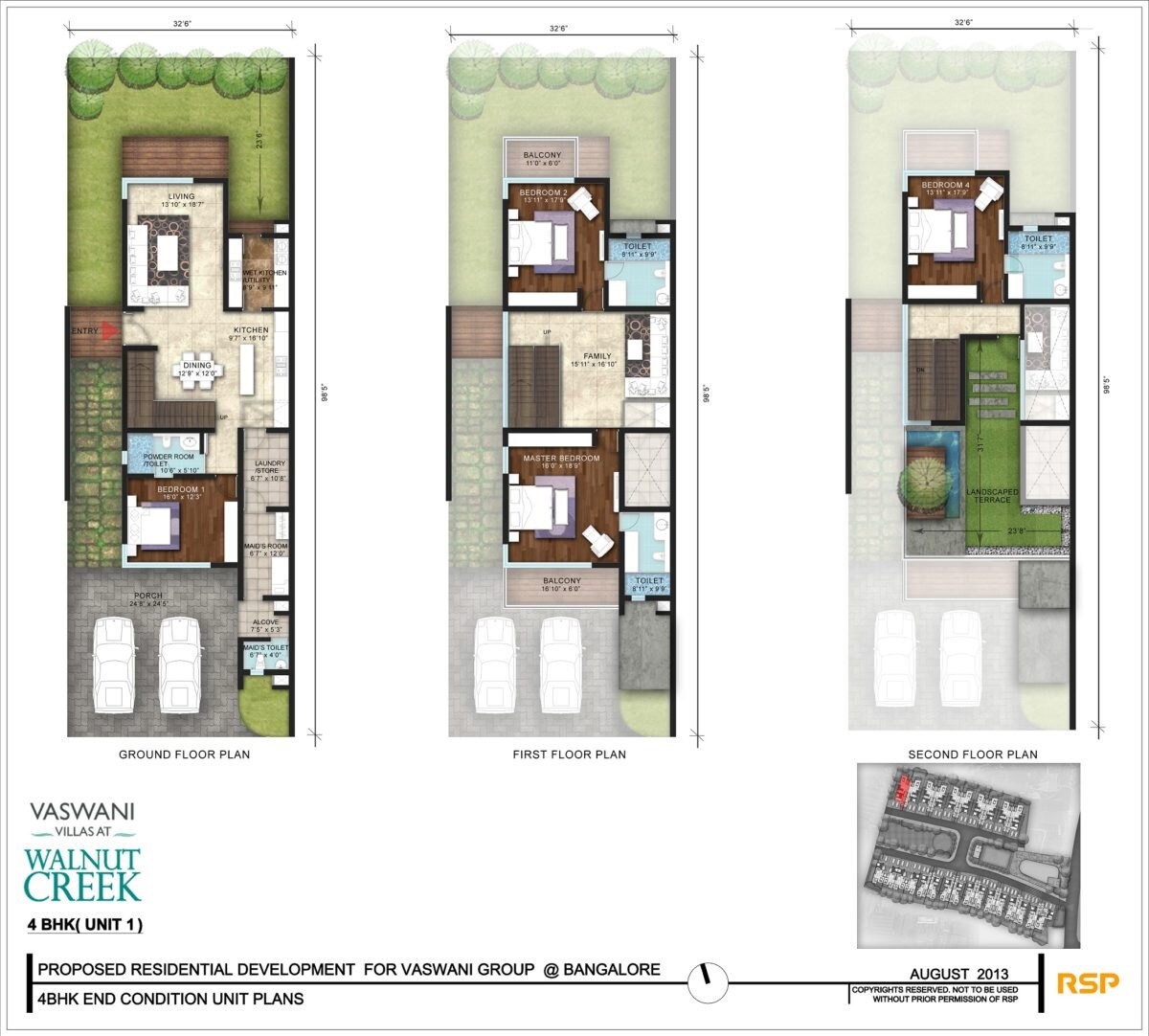 Floor plan of 4 BHK 4116 Sq. Ft. Villa in Vaswani Walnut Creek, Bangalore