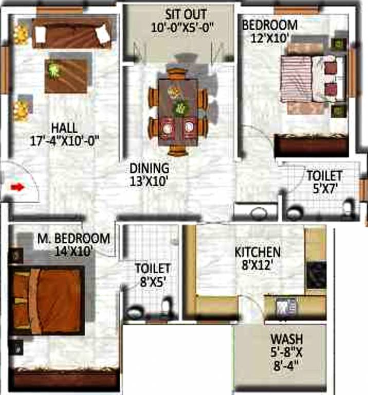 VBC Oracle Ridge 2 BHK Layout