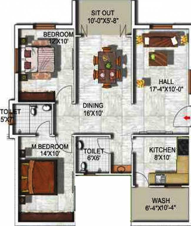 VBC Oracle Ridge 2 BHK Layout