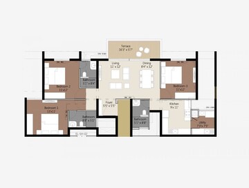  3 BHK Apartment at VDB Livingwalls True North, Visthar – for Sale