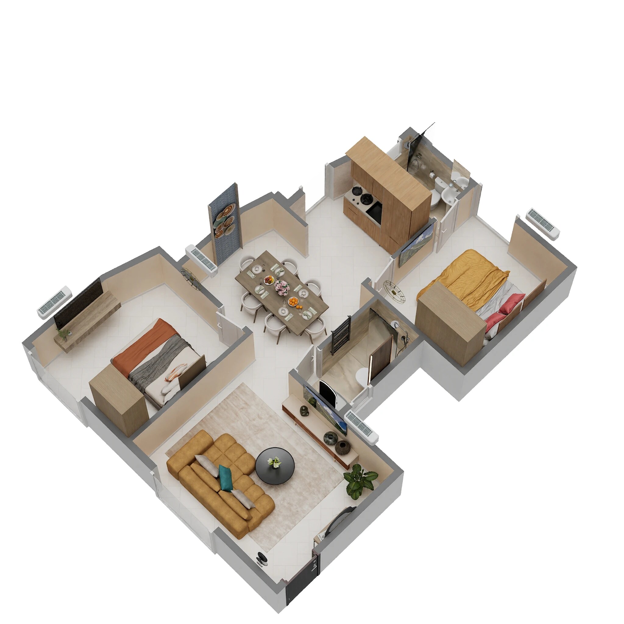 2 BHK 1105 Sq. Ft. Apartment